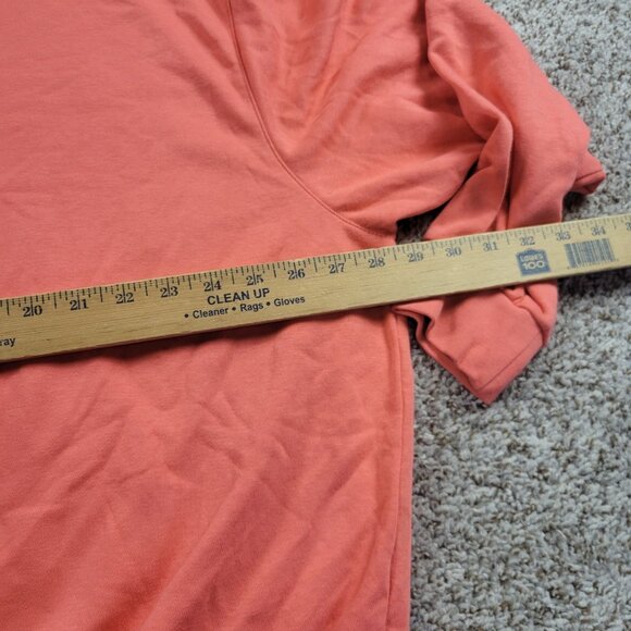 Nike Sportswear Sweatshirt Womens XL Coral Patterned 1/4 Zip Pullover Oversized - Picture 4 of 7